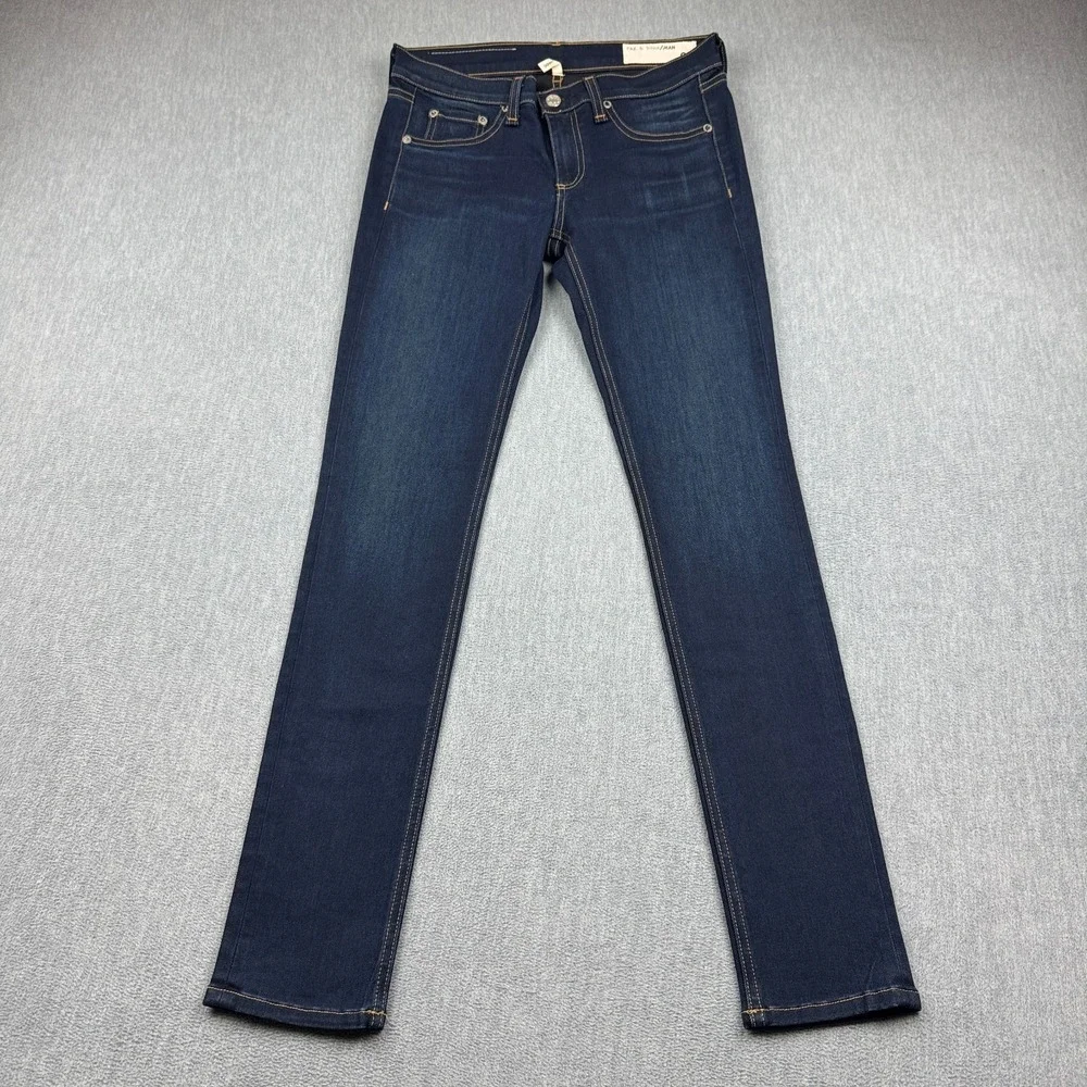 Rag & Bone Jeans Womens 29X30 Blue Denim Bedford High Rise Skinny Pants Classic